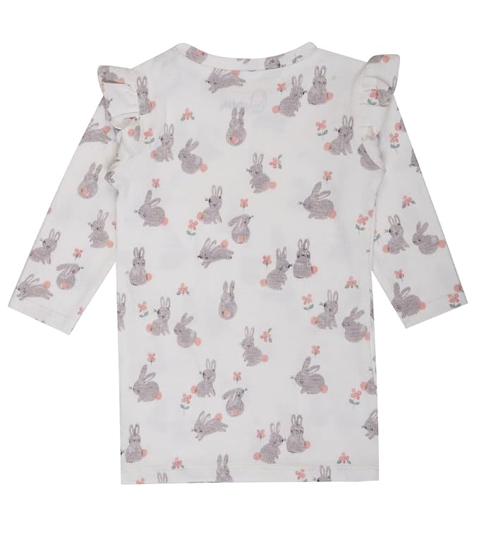 Multi-colour ruffled knit top for baby girls