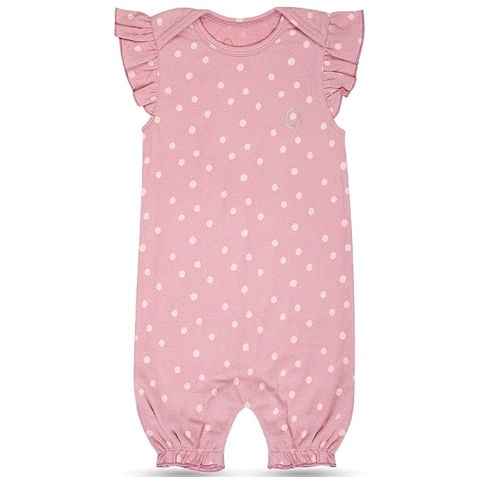 Pink soft cotton baby romper sleepsuit