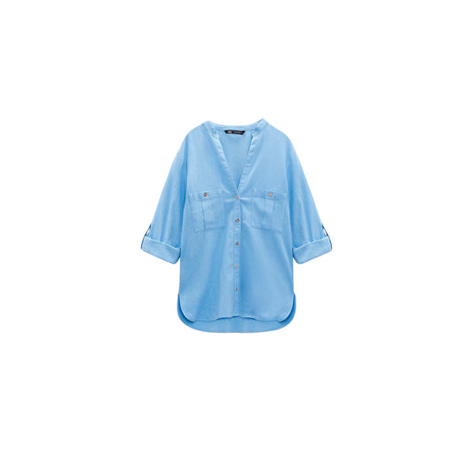 Cotton blend shirt