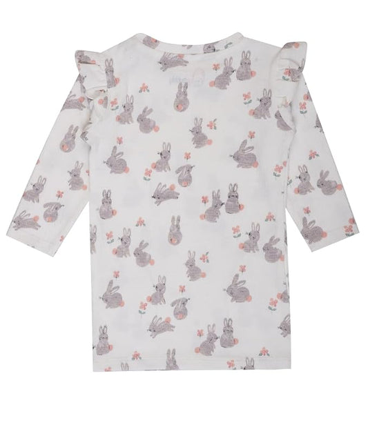 Multi-colour ruffled knit top for baby girls