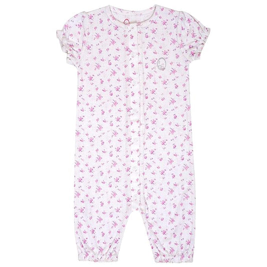White and pink soft cotton baby romper sleepsuit