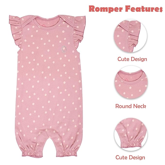 oye bubbly Baby Soft Cotton Rompers Body Sleepsuits Jumpsuit Night Suits for Infants Newborn Baby Boys & Girls (PACK OF 2)