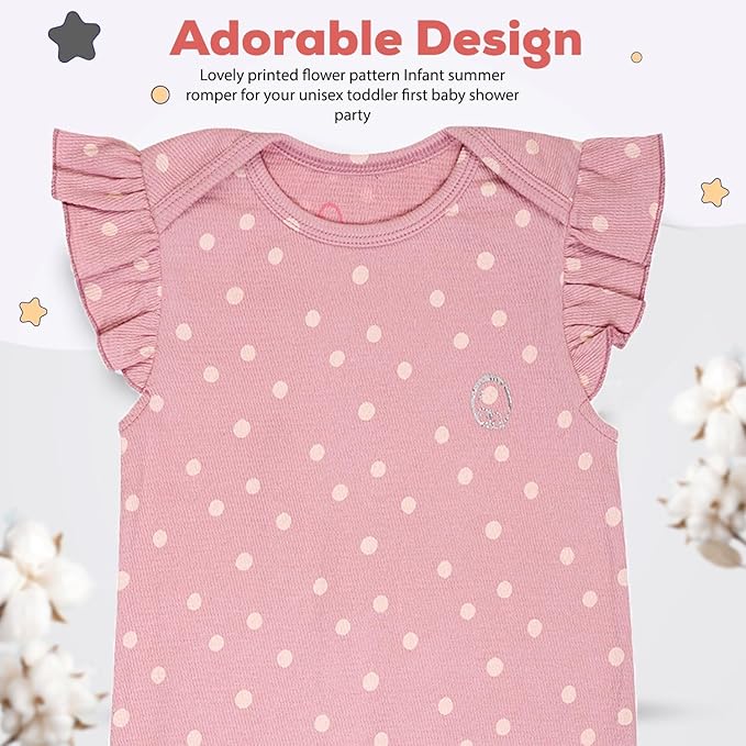 oye bubbly Baby Soft Cotton Rompers Body Sleepsuits Jumpsuit Night Suits for Infants Newborn Baby Boys & Girls (PACK OF 2)